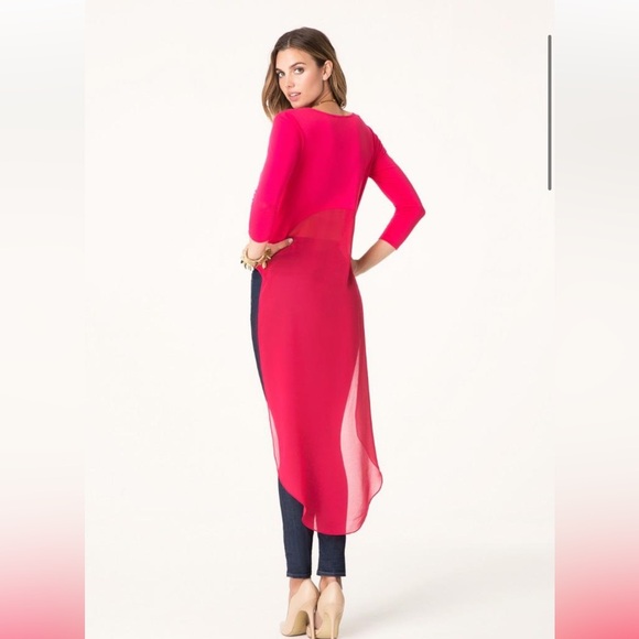 So Fabulous Bebe High Low Twist Top - Picture 7 of 8